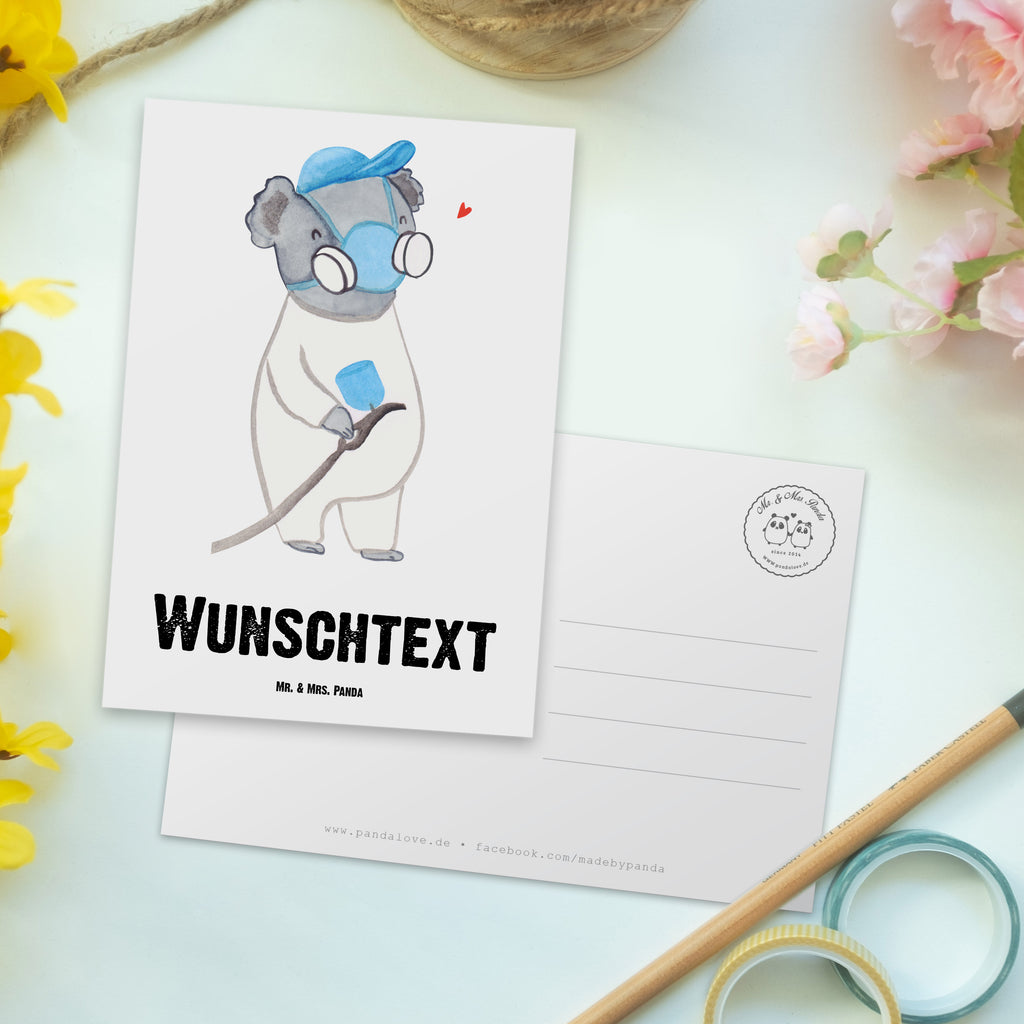 Personalisierte Postkarte Lackierer mit Herz Postkarte mit Namen, Postkarte bedrucken, Postkarte mit Wunschtext, Postkarte personalisierbar, Geschenkkarte mit Namen, Grußkarte mit Namen, Karte mit Namen, Einladung mit Namen, Ansichtskarte mit Namen, Geschenkkarte mit Wunschtext, Grußkarte mit Wunschtext, Karte mit Wunschtext, Einladung mit Wunschtext, Ansichtskarte mit Wunschtext, Beruf, Ausbildung, Jubiläum, Abschied, Rente, Kollege, Kollegin, Geschenk, Schenken, Arbeitskollege, Mitarbeiter, Firma, Danke, Dankeschön, Lackierer, Lackierermeister, Werkstatt Lackierer, Gesellenprüfung