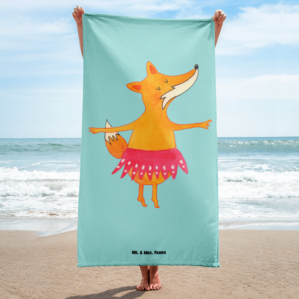 XL Badehandtuch Fuchs Ballerina Handtuch, Badetuch, Duschtuch, Strandtuch, Saunatuch, Fuchs, Fuchs Spruch, Füchse, Füchsin, Ballerina, Ballett, Tänzerin, Tanzen, Party, Einladung, Geburtstag