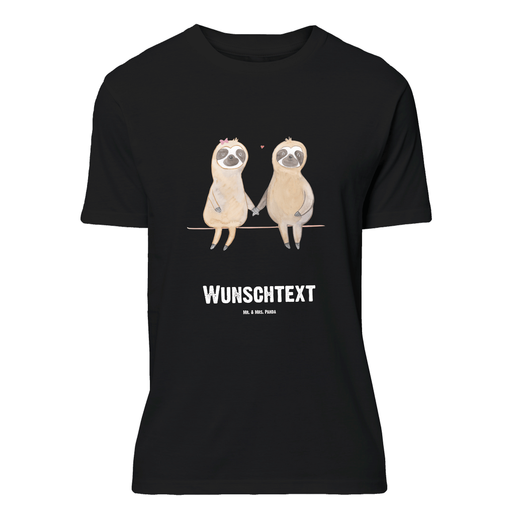 Personalisiertes T-Shirt Faultier Pärchen T-Shirt Personalisiert, T-Shirt mit Namen, T-Shirt mit Aufruck, Männer, Frauen, Wunschtext, Bedrucken, Faultier, Faultier Geschenk, Faultier Deko, Faultiere, faul, Lieblingstier, Liebe, Liebespaar, Faultierliebe, Faultierpärchen, verliebt, verlobt, gemeinsam, relaxen, Pärchen, Beziehung, Langsamkeit