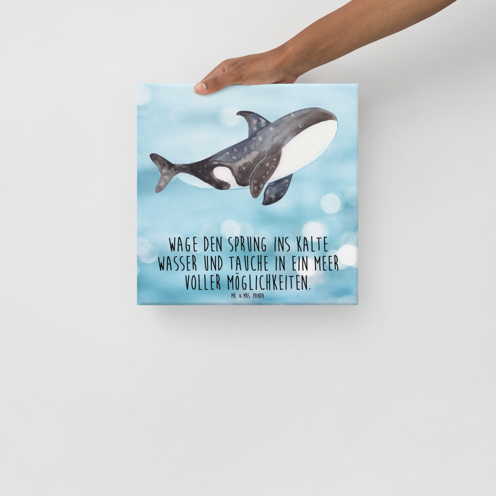 Leinwand Bild Orca Leinwand, Bild, Kunstdruck, Wanddeko, Dekoration, Meerestiere, Meer, Urlaub, Orca, Orcas, Killerwal, Wal, Möglichkeiten, Büro, Arbeit, Motivation, Selbstliebe, Neustart, Startup