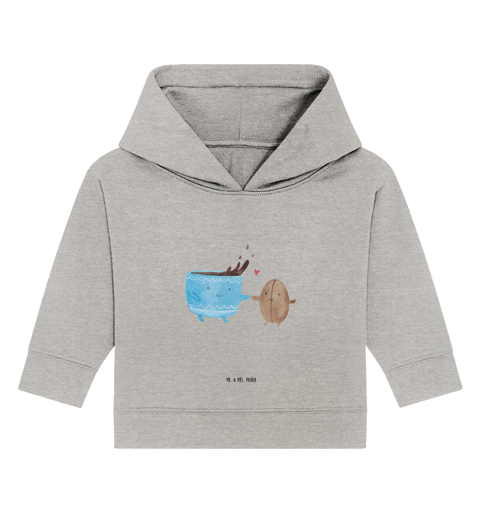 Organic Baby Hoodie Kaffee Bohne Baby Kapuzenshirt, Baby Kapuzensweatshirt, Baby Hoodie, Baby Pullover, Tiermotive, Gute Laune, lustige Sprüche, Tiere, Kaffee, Kaffeebohne, Genuss, Zufriedenheit, Glück