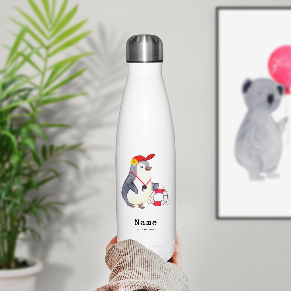 Personalisierte Thermosflasche Bademeisterin mit Herz Personalisierte Isolierflasche, Personalisierte Thermoflasche, Personalisierte Trinkflasche, Trinkflasche Mit Namen, Wunschname, Bedrucken, Namensflasche, Beruf, Ausbildung, Jubiläum, Abschied, Rente, Kollege, Kollegin, Geschenk, Schenken, Arbeitskollege, Mitarbeiter, Firma, Danke, Dankeschön, Bademeisterin, Rettungsschwimmerin, Schwimmmeisterin, Schwimmbad, Freibad, Badeanstalt, Schwimmverein, Schwimmschule