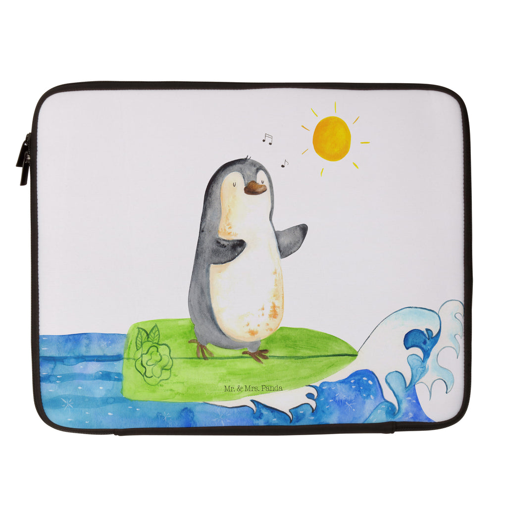 Notebook Tasche Pinguin Surfer Notebook Tasche, Laptop, Computertasche, Tasche, Notebook-Tasche, Notebook-Reisehülle, Notebook Schutz, Pinguin, Pinguine, surfen, Surfer, Hawaii, Urlaub, Wellen, Wellen reiten, Portugal