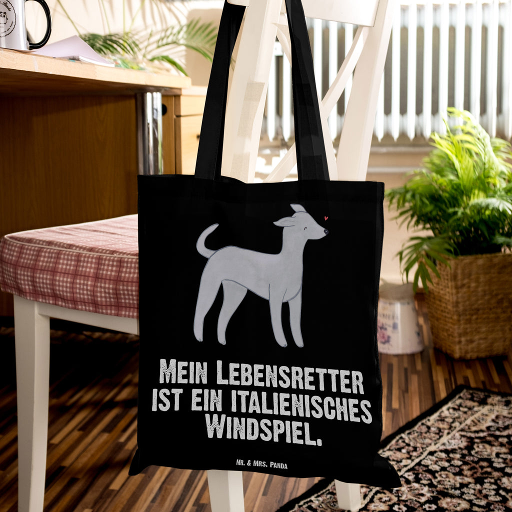 Tragetasche Italienisches Windspiel Lebensretter Beuteltasche, Beutel, Einkaufstasche, Jutebeutel, Stoffbeutel, Tasche, Shopper, Umhängetasche, Strandtasche, Schultertasche, Stofftasche, Tragetasche, Badetasche, Jutetasche, Einkaufstüte, Laptoptasche, Hund, Hunderasse, Rassehund, Hundebesitzer, Geschenk, Tierfreund, Schenken, Welpe, Italienisches Windspiel, Windhund, Italian Greyhound