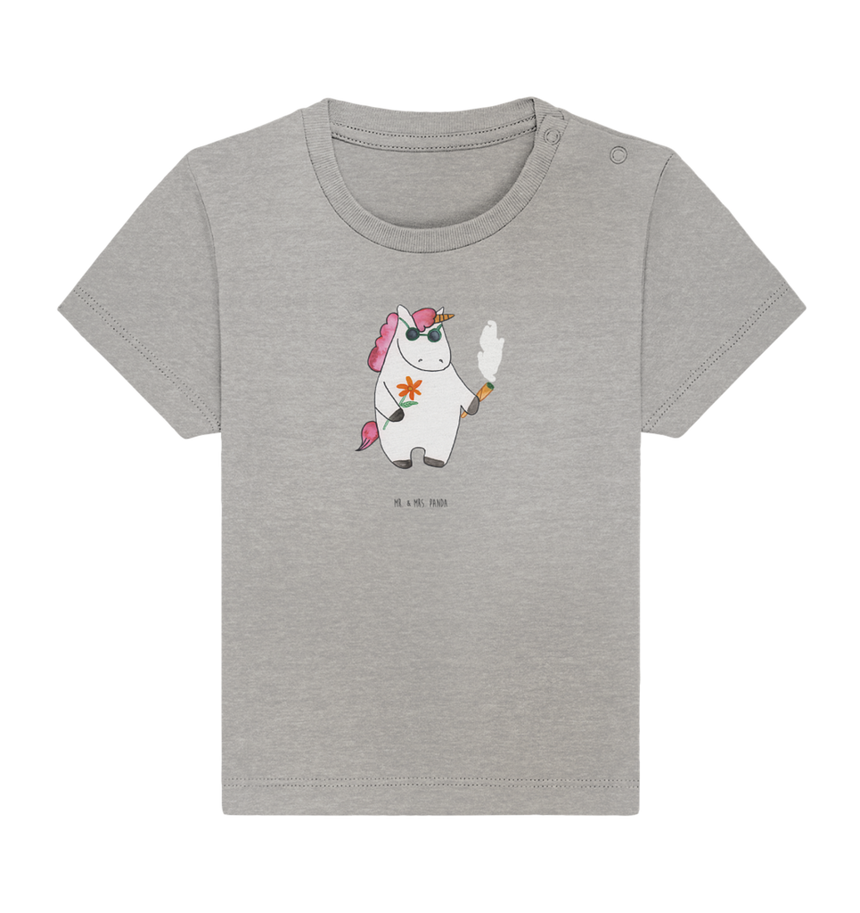 Organic Baby Shirt Einhorn Woodstock Baby T-Shirt, Jungen Baby T-Shirt, Mädchen Baby T-Shirt, Shirt, Einhorn, Einhörner, Einhorn Deko, Pegasus, Unicorn, Kiffen, Joint, Zigarette, Alkohol, Party, Spaß. lustig, witzig, Woodstock