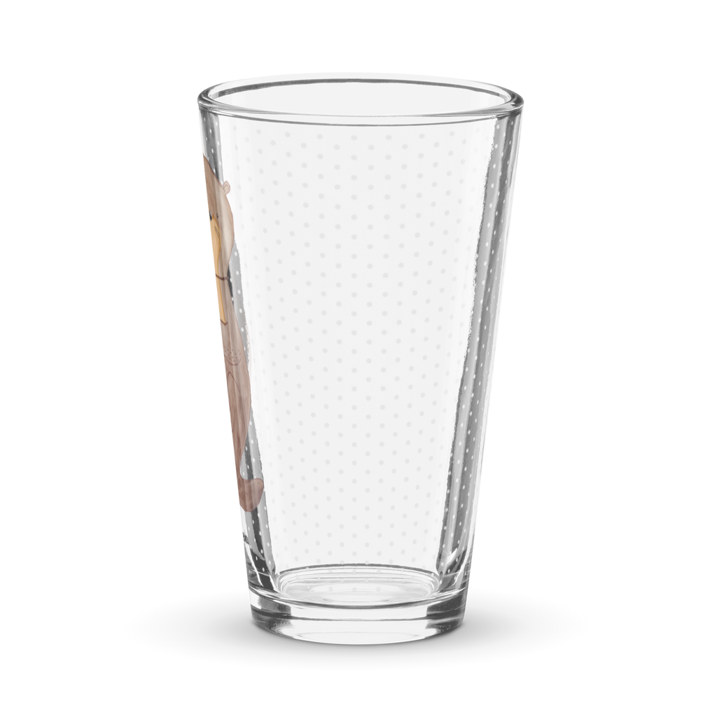 Premium Trinkglas Otter mit Muschelmedaillon Trinkglas, Glas, Pint Glas, Bierglas, Cocktail Glas, Wasserglas, Otter, Fischotter, Seeotter, Otterliebe, grübeln, träumen, Motivation, Tagträumen, Büro