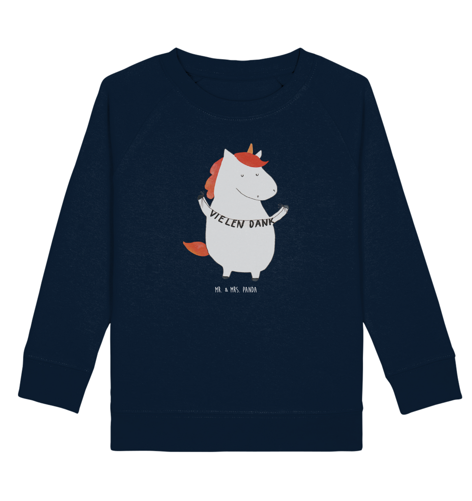 Organic Kinder Pullover Einhorn Vielen Dank Kinder Pullover, Kinder Sweatshirt, Jungen, Mädchen, Einhorn, Einhörner, Einhorn Deko, Pegasus, Unicorn, Danke, vielen Dank, Dankeschön, Danksagung