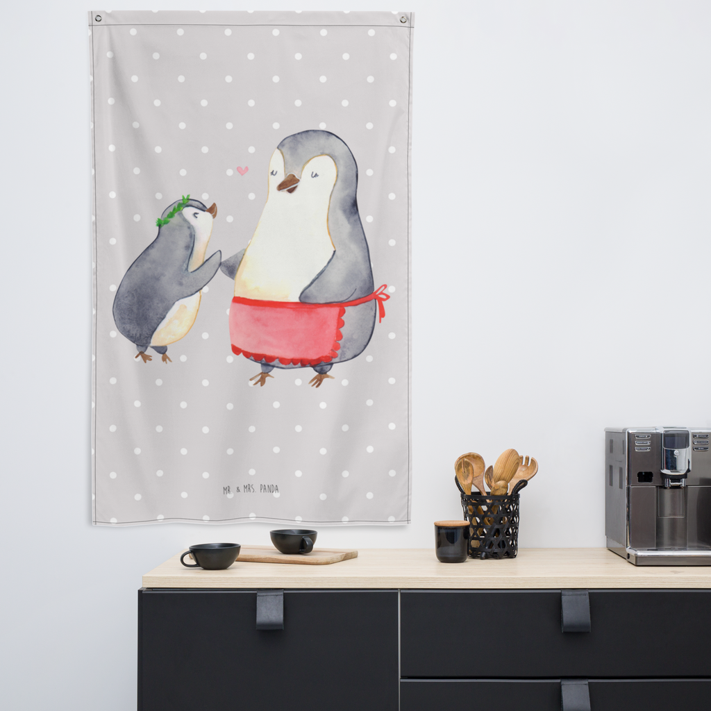 Wandteppich Pinguin mit Kind Wandbehang, Dekoration, Boho, Wandteppich, Wandtuch, Wanddeko, Tapisserie, Tapestry, Wandbild, Textil-Kunst, Schmuck-Wandbehang, Wand Deko, Kinderzimmer, Kinderzimmer Wand, Kinderzimmer Deko, Kinderzimmer Wanddeko, Familie, Vatertag, Muttertag, Bruder, Schwester, Mama, Papa, Oma, Opa, Geschenk, Mami, Mutti, Mutter, Geburststag