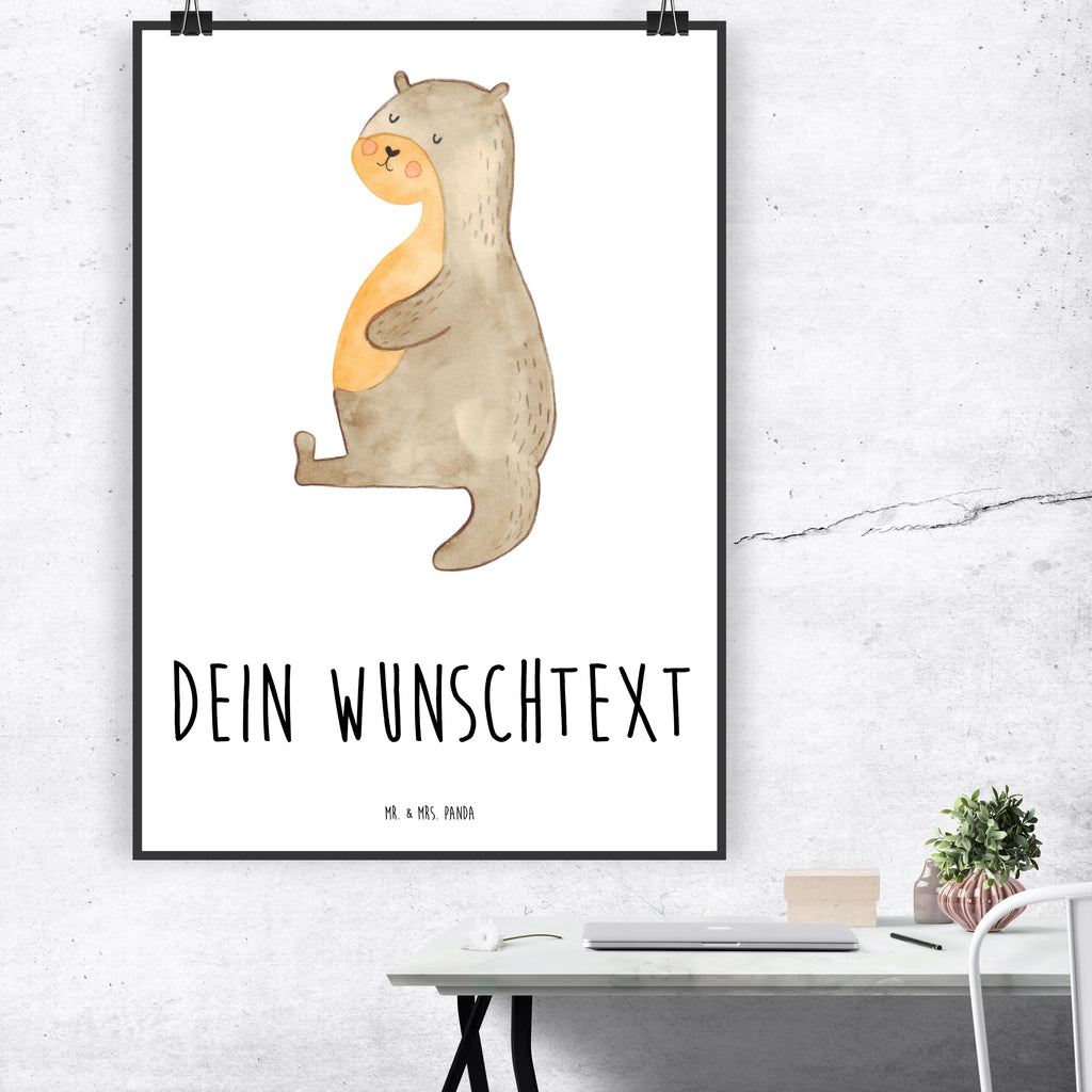 Personalisiertes Poster Otter Bauch