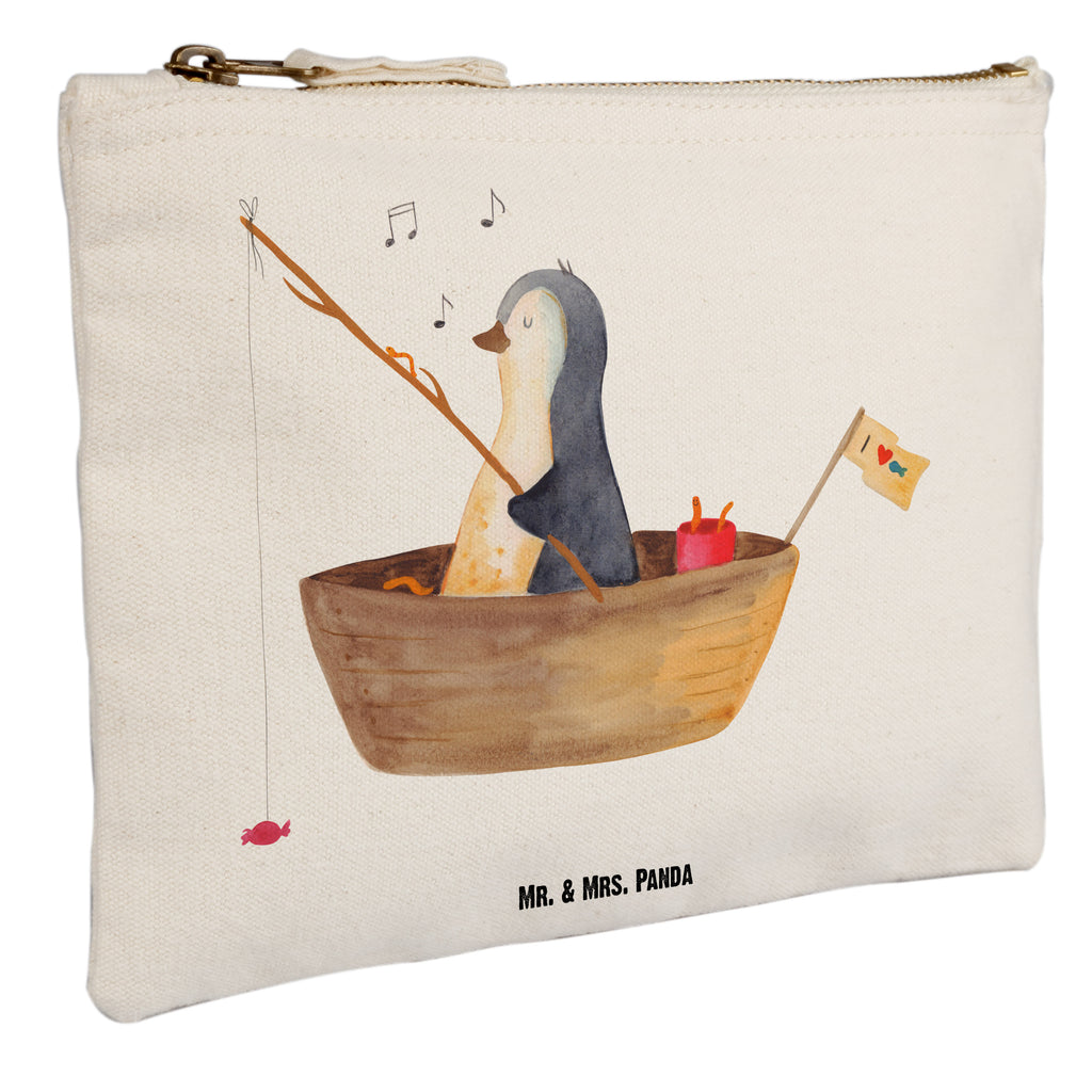 Schminktasche Pinguin Angelboot Schminktasche, Kosmetiktasche, Kosmetikbeutel, Stiftemäppchen, Etui, Federmappe, Makeup, XXL, Schminketui, Kosmetiketui, Schlamperetui, Pinguin, Pinguine, Angeln, Boot, Angelboot, Lebenslust, Leben, genießen, Motivation, Neustart, Neuanfang, Trennung, Scheidung, Geschenkidee Liebeskummer