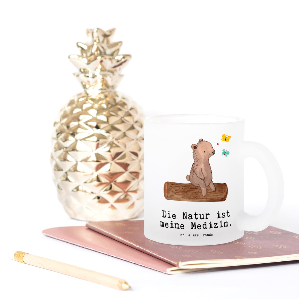 Teetasse Bär Naturliebhaber Medizin Teetasse, Teeglas, Teebecher, Tasse mit Henkel, Tasse, Glas Teetasse, Teetasse aus Glas, Geschenk, Sport, Sportart, Hobby, Schenken, Danke, Dankeschön, Auszeichnung, Gewinn, Sportler, Naturliebhaber, Outdoor, Wandern, Nature Lover