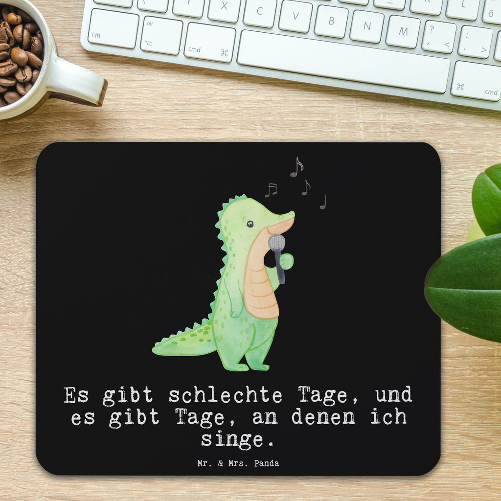 Mauspad Krokodil Singen Tage Mousepad, Computer zubehör, Büroausstattung, PC Zubehör, Arbeitszimmer, Mauspad, Einzigartiges Mauspad, Designer Mauspad, Mausunterlage, Mauspad Büro, Geschenk, Sport, Sportart, Hobby, Schenken, Danke, Dankeschön, Auszeichnung, Gewinn, Sportler, Singen, Band, Live Auftritt, Gesang, Hobbysänger