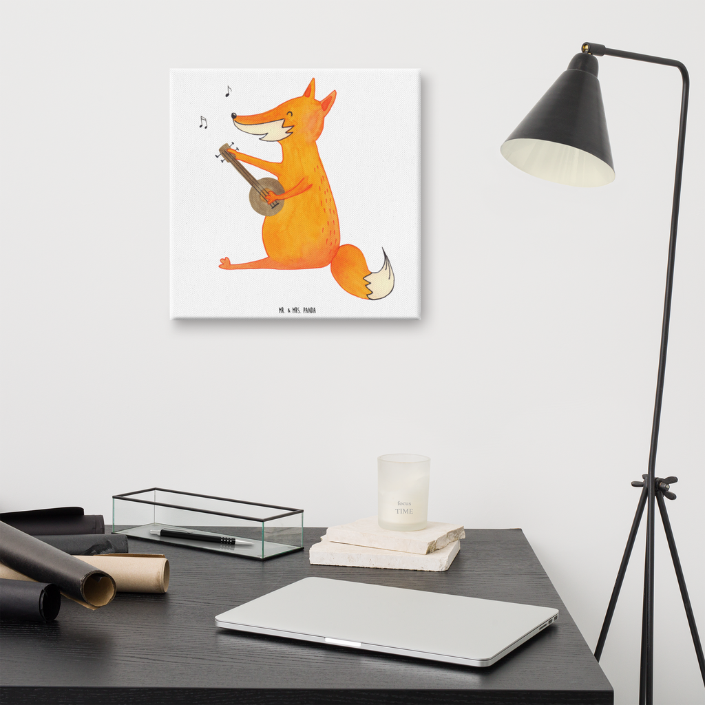 Leinwand Bild Fuchs Gitarre Leinwand, Bild, Kunstdruck, Wanddeko, Dekoration, Fuchs, Füchse, Geschenk Musiker, Musik Spruch, Musikerin, Sänger, Sängerin, Gitarre