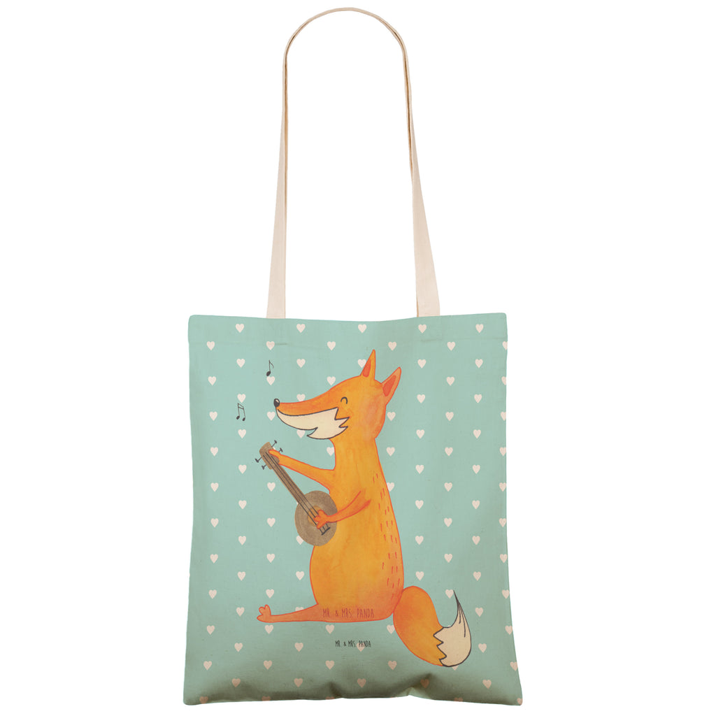 Einkaufstasche Fuchs Gitarre Tragetasche, Tasche, Beutel, Stofftasche, Baumwolltasche, Umhängetasche, Shopper, Einkaufstasche, Beuteltasche, Fuchs, Füchse, Geschenk Musiker, Musik Spruch, Musikerin, Sänger, Sängerin, Gitarre