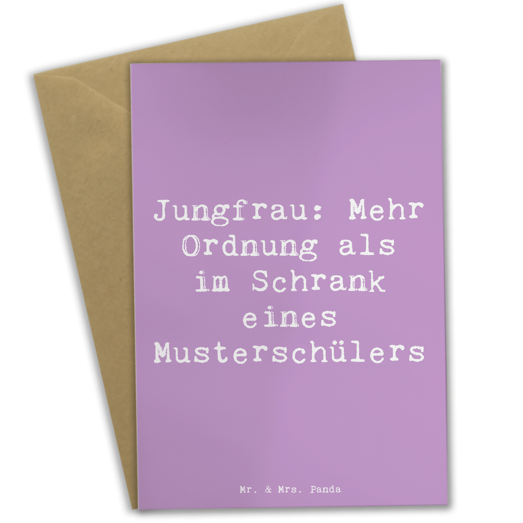 Grußkarte Jungfrau Ordnung Grußkarte, Klappkarte, Einladungskarte, Glückwunschkarte, Hochzeitskarte, Geburtstagskarte, Karte, Ansichtskarten, Tierkreiszeichen, Sternzeichen, Horoskop, Astrologie, Aszendent