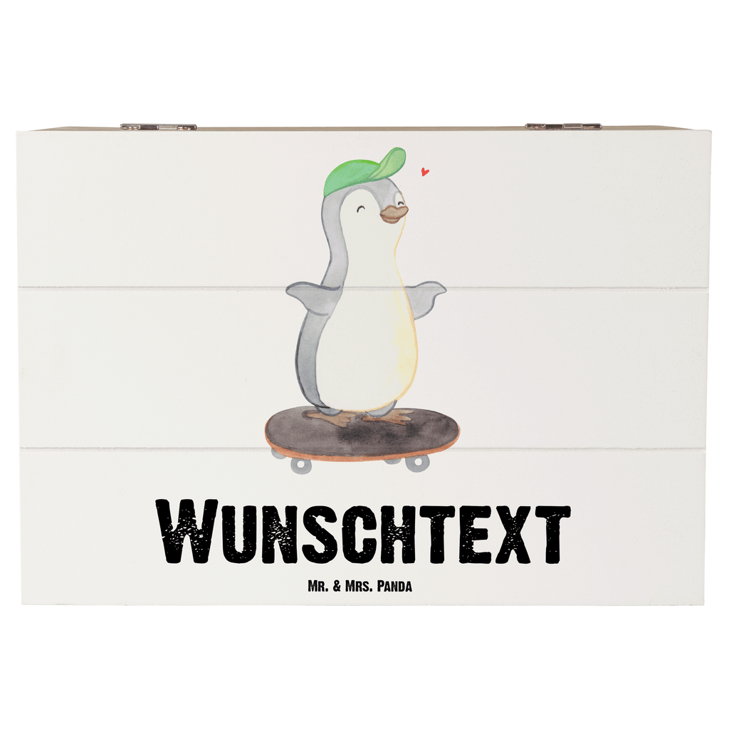 Personalisierte Holzkiste Pinguin Skateboarden Holzkiste mit Namen, Kiste mit Namen, Schatzkiste mit Namen, Truhe mit Namen, Schatulle mit Namen, Erinnerungsbox mit Namen, Erinnerungskiste, mit Namen, Dekokiste mit Namen, Aufbewahrungsbox mit Namen, Holzkiste Personalisiert, Kiste Personalisiert, Schatzkiste Personalisiert, Truhe Personalisiert, Schatulle Personalisiert, Erinnerungsbox Personalisiert, Erinnerungskiste Personalisiert, Dekokiste Personalisiert, Aufbewahrungsbox Personalisiert, Geschenkbox personalisiert, GEschenkdose personalisiert, Geschenk, Sport, Sportart, Hobby, Schenken, Danke, Dankeschön, Auszeichnung, Gewinn, Sportler, Skateboarden, Skateboard fahren, Skaten, Skateboard, Skateplatz