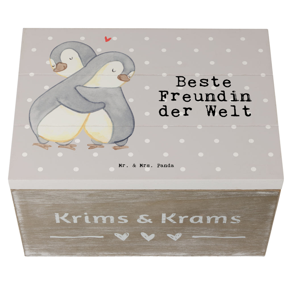 Holzkiste Pinguin Beste Freundin der Welt Holzkiste, Kiste, Schatzkiste, Truhe, Schatulle, XXL, Erinnerungsbox, Erinnerungskiste, Dekokiste, Aufbewahrungsbox, Geschenkbox, Geschenkdose, für, Dankeschön, Geschenk, Schenken, Geburtstag, Geburtstagsgeschenk, Geschenkidee, Danke, Bedanken, Mitbringsel, Freude machen, Geschenktipp, Freundin, beste Freundin, Ehefrau, Frau, bae, bff, Freundinnen, Jahrestag, Freundschaft. Liebste, beste, Spruch