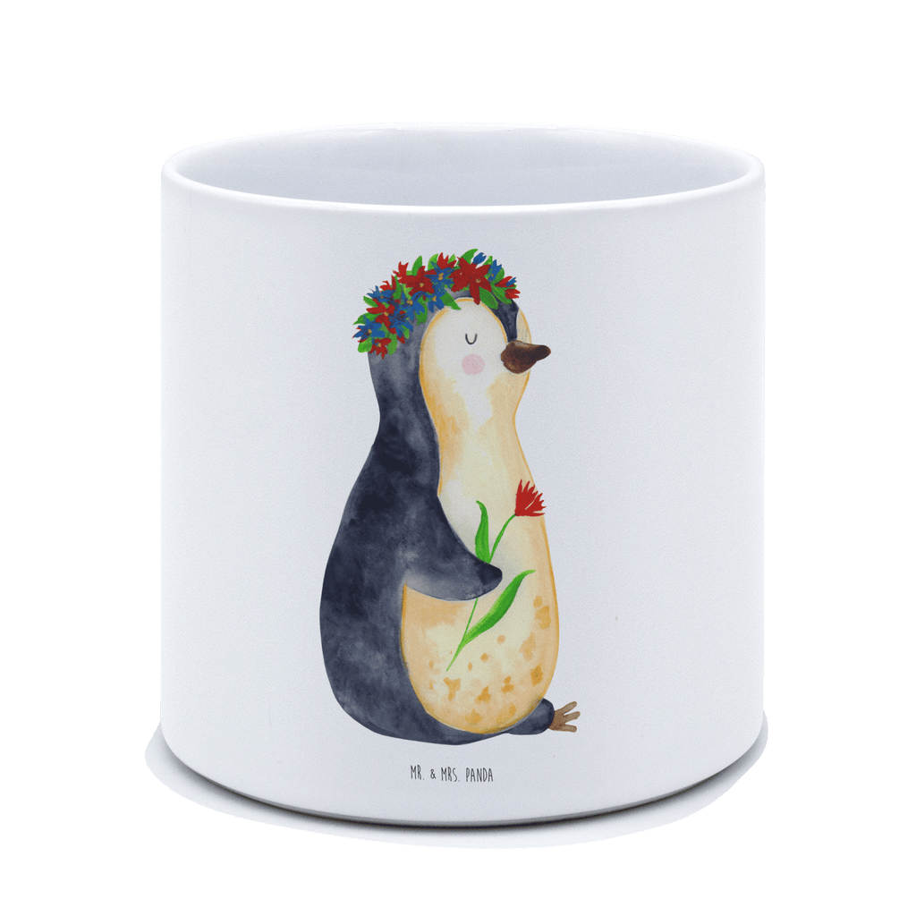 XL Blumentopf Pinguin Blumen Bumentopf, Xl Blumentopf, Blumentopf Gross, Übertopf, Pflanztopf, Keramiktopf, Kräutertopf, Topf, Pflanzkübel, Blumenübertopf, Pinguin, Pinguine, Blumenkranz, Universum, Leben, Wünsche, Ziele, Lebensziele, Motivation, Lebenslust, Liebeskummer, Geschenkidee