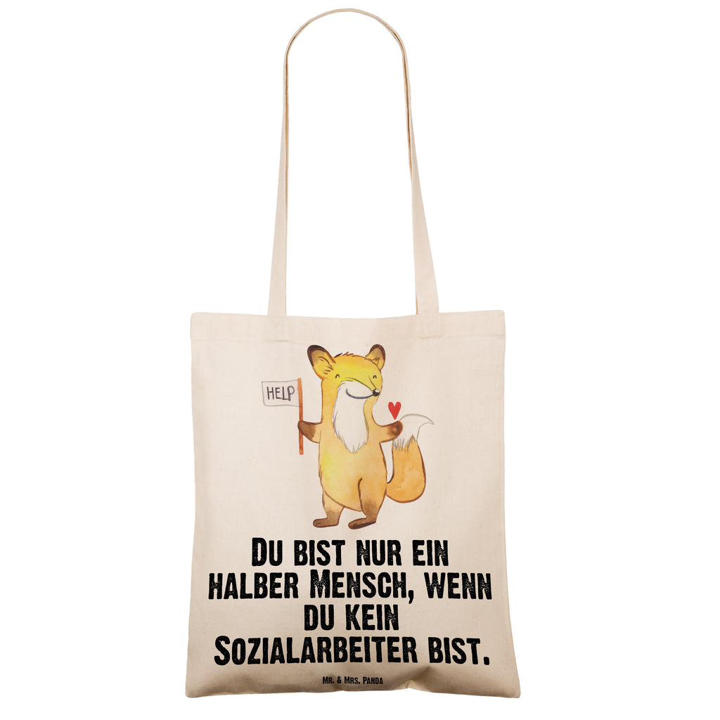 Tragetasche Sozialarbeiter mit Herz Beuteltasche, Beutel, Einkaufstasche, Jutebeutel, Stoffbeutel, Tasche, Shopper, Umhängetasche, Strandtasche, Schultertasche, Stofftasche, Tragetasche, Badetasche, Jutetasche, Einkaufstüte, Laptoptasche, Beruf, Ausbildung, Jubiläum, Abschied, Rente, Kollege, Kollegin, Geschenk, Schenken, Arbeitskollege, Mitarbeiter, Firma, Danke, Dankeschön