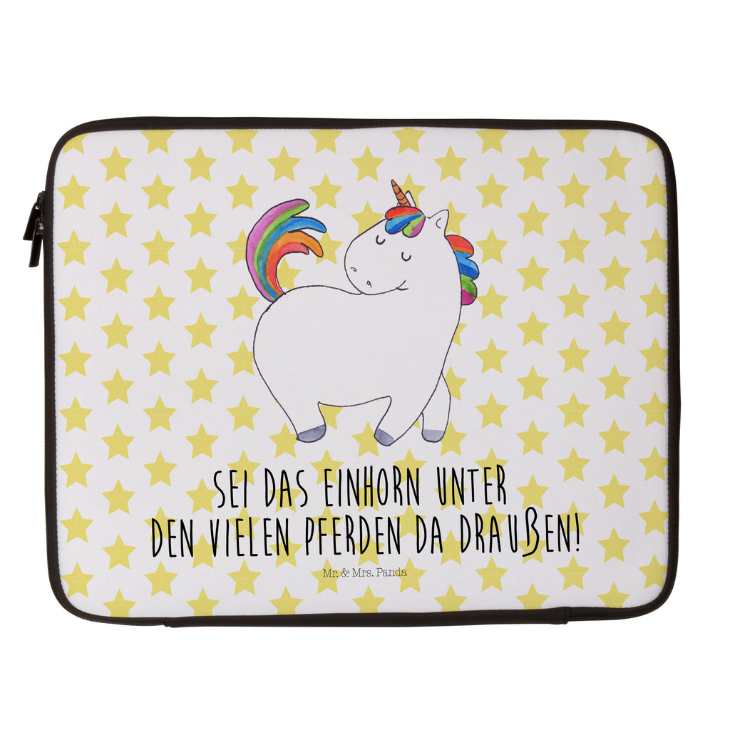 Notebook Tasche Einhorn stolzierend Notebook Tasche, Laptop, Computertasche, Tasche, Notebook-Tasche, Notebook-Reisehülle, Notebook Schutz, Einhorn, Einhörner, Einhorn Deko, Pegasus, Unicorn, stolz, anders, bunt, Pferd, Reiter, Reiten, Freundin, Geschenk