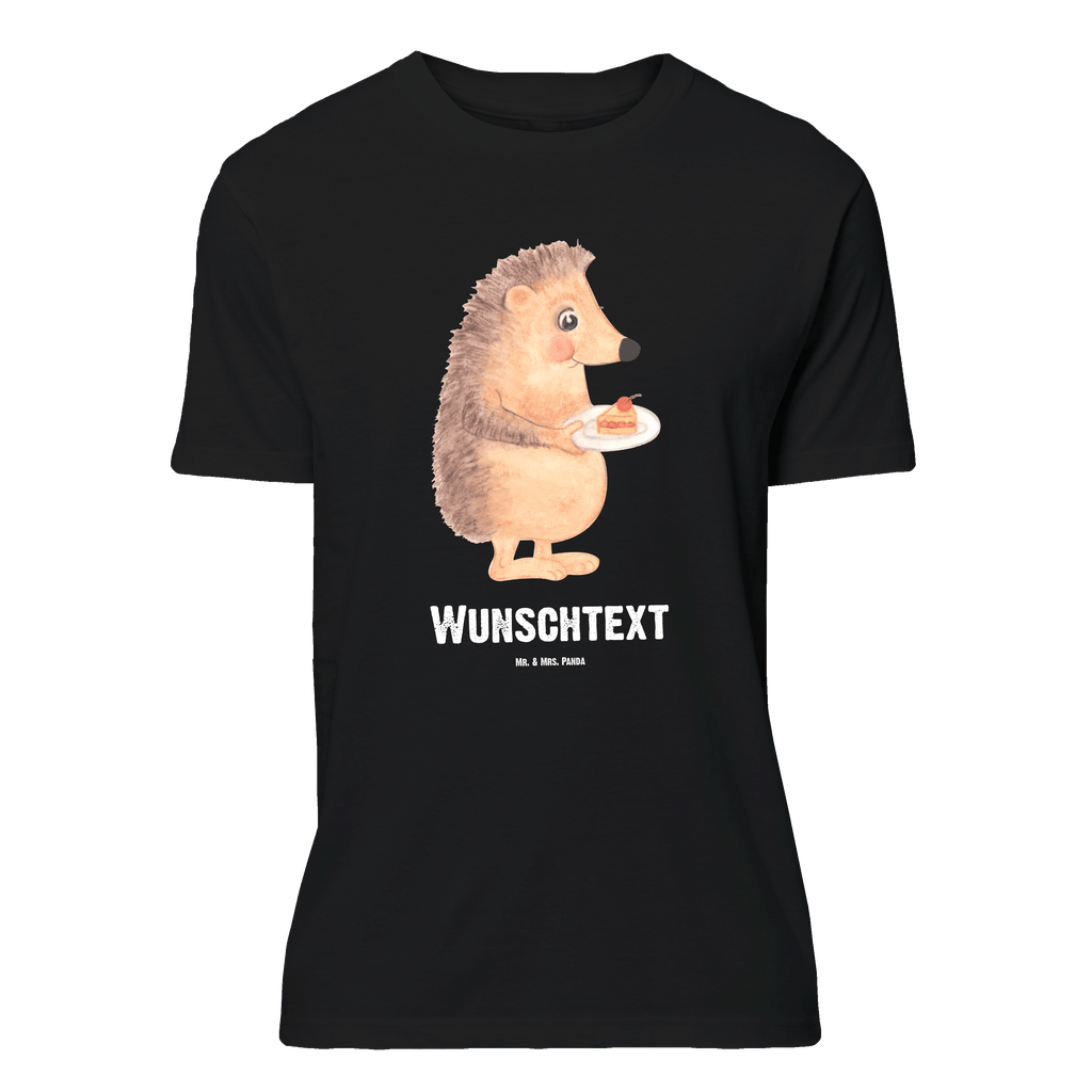 Personalisiertes T-Shirt Igel mit Kuchenstück T-Shirt Personalisiert, T-Shirt mit Namen, T-Shirt mit Aufruck, Männer, Frauen, Wunschtext, Bedrucken, Tiermotive, Gute Laune, lustige Sprüche, Tiere, Igel, Essen Spruch, Kuchen, Backen Geschenk, Kuchen backen, Einladung Party, Geburtstagskuchen, Torte