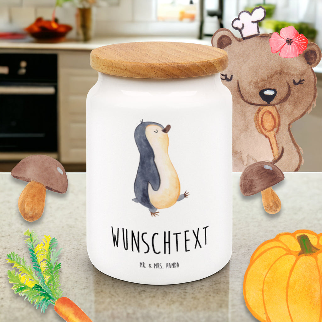 Personalisierte Vorratsdose Pinguin marschierend Personalisierte Vorratsdose, Personalisierte Keksdose, Personalisierte Keramikdose, Personalisierte Leckerlidose, Personalisierte Dose, Personalisierter Vorratsbehälter, Personalisierte Aufbewahrungsdose, Pinguin, Pinguine, Frühaufsteher, Langschläfer, Bruder, Schwester, Familie