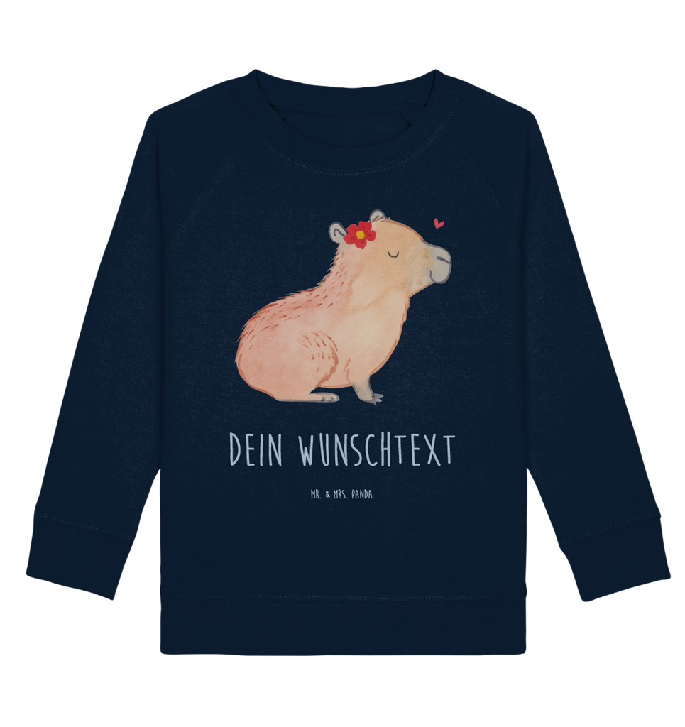 Personalisierter Kinder Pullover Capybara Blume Personalisierter Kinder Pullover, Personalisiertes Kinder Sweatshirt, Jungen, Mädchen, Tiermotive, Gute Laune, lustige Sprüche, Tiere, Capybara