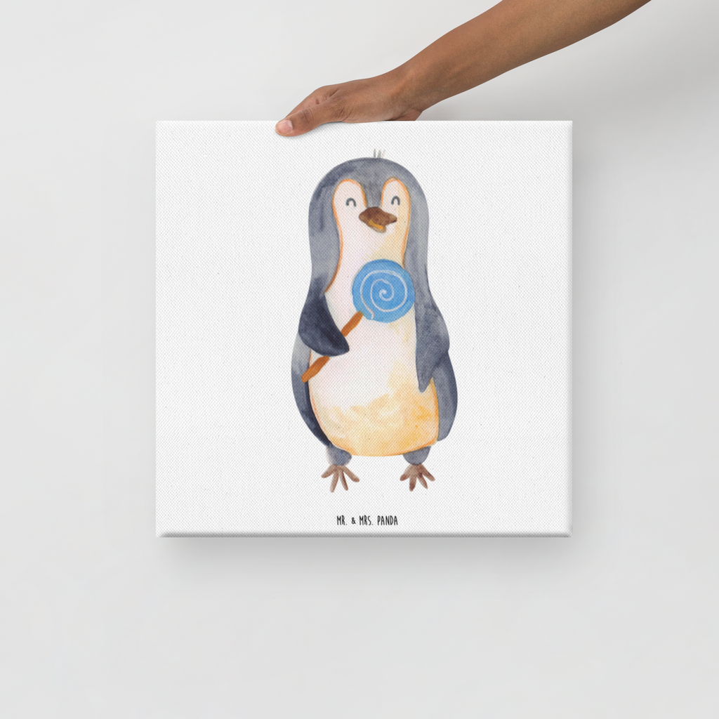 Leinwand Bild Pinguin Lolli Leinwand, Bild, Kunstdruck, Wanddeko, Dekoration, Pinguin, Pinguine, Lolli, Süßigkeiten, Blödsinn, Spruch, Rebell, Gauner, Ganove, Rabauke