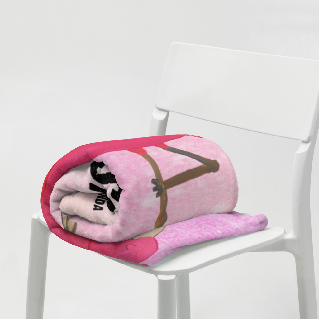 Babydecke mit Namen Flamingo Yoga Babdyecke personalisiert, Babydecke mit Namen, Babydecke bedrucken, Babygeschenk personalisiet, Babygeschenk mit Namen, Krabbeldecke mit Namen, Krabbeldecke personalisiert, Flamingo, Vogel, Yoga, Namaste, Achtsamkeit, Yoga-Übung, Entspannung, Ärger, Aufregen, Tiefenentspannung