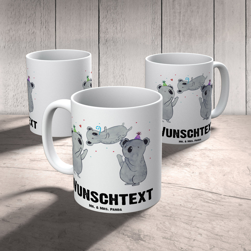 Personalisierte Tasse Koalas feiern Geburtstag Personalisierte Tasse, Namenstasse, Wunschname, Personalisiert, Tasse, Namen, Drucken, Tasse mit Namen, Geburtstag, Geburtstagsgeschenk, Geschenk, Koala, Geburtstage, Happy Birthday, Geburtstagsfeier