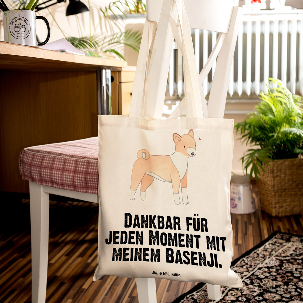 Tragetasche Basenji Moment Beuteltasche, Beutel, Einkaufstasche, Jutebeutel, Stoffbeutel, Tasche, Shopper, Umhängetasche, Strandtasche, Schultertasche, Stofftasche, Tragetasche, Badetasche, Jutetasche, Einkaufstüte, Laptoptasche, Hund, Hunderasse, Rassehund, Hundebesitzer, Geschenk, Tierfreund, Schenken, Welpe, Kongo-Terrier, Basenji