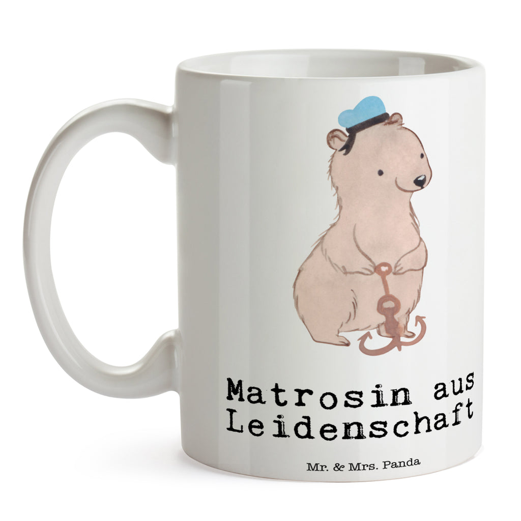 Tasse Matrosin aus Leidenschaft Tasse, Kaffeetasse, Teetasse, Becher, Kaffeebecher, Teebecher, Keramiktasse, Porzellantasse, Büro Tasse, Geschenk Tasse, Tasse Sprüche, Tasse Motive, Kaffeetassen, Tasse bedrucken, Designer Tasse, Cappuccino Tassen, Schöne Teetassen, Beruf, Ausbildung, Jubiläum, Abschied, Rente, Kollege, Kollegin, Geschenk, Schenken, Arbeitskollege, Mitarbeiter, Firma, Danke, Dankeschön, Matrosin, Seeleute, Schiff, Schiffsmechanikerin