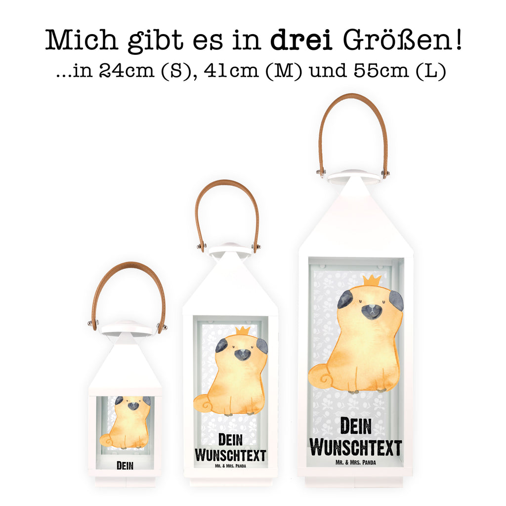 Personalisierte Deko Laterne Mops Krone Gartenlampe, Gartenleuchte, Gartendekoration, Gartenlicht, Laterne kleine Laternen, XXL Laternen, Laterne groß, Hund, Hundemotiv, Haustier, Hunderasse, Tierliebhaber, Hundebesitzer, Sprüche, Mops, allergisch, kinderlos, Hausregel, Hundebesitzer. Spruch, lustig