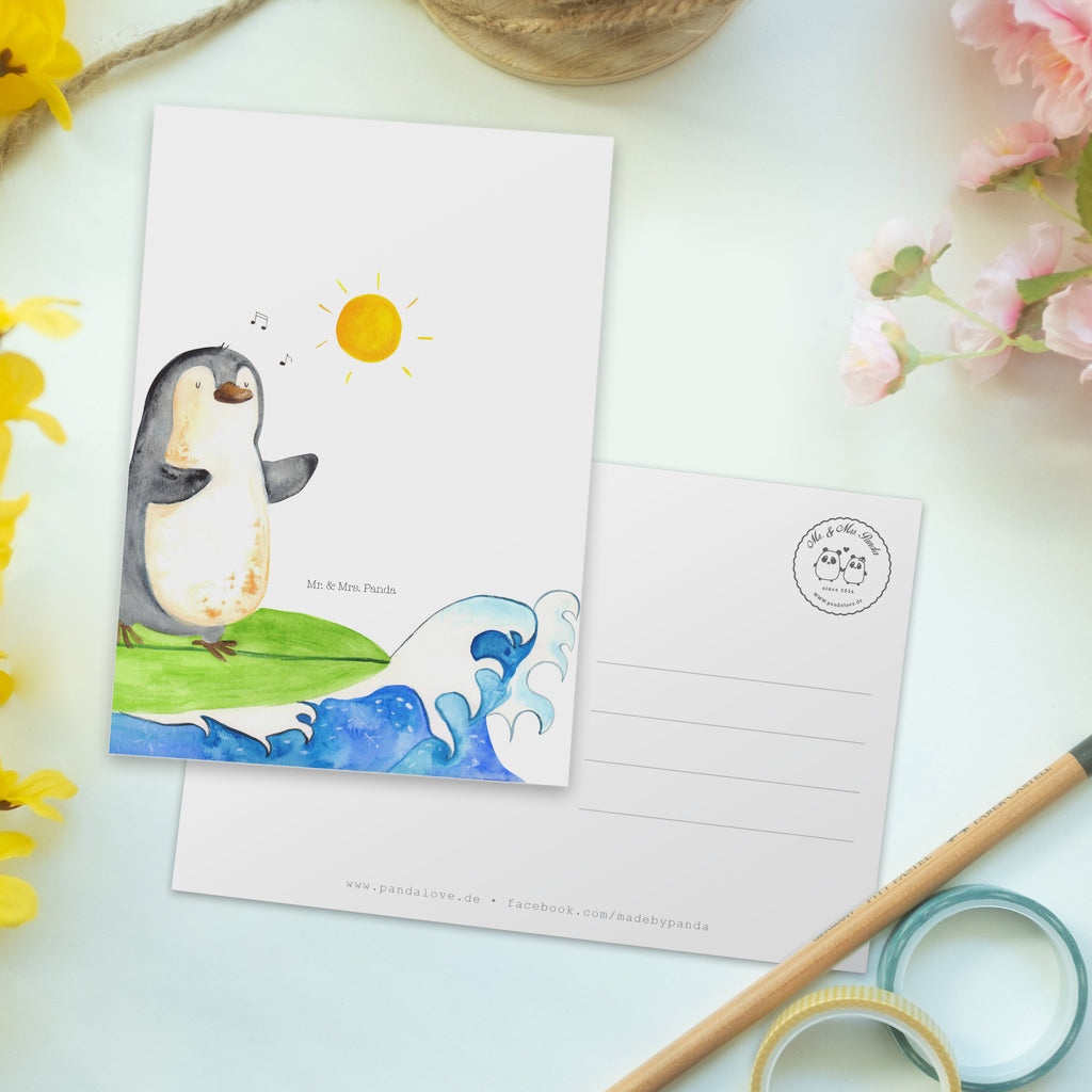 Postkarte Pinguin Surfer Postkarte, Karte, Geschenkkarte, Grußkarte, Einladung, Ansichtskarte, Geburtstagskarte, Einladungskarte, Dankeskarte, Ansichtskarten, Einladung Geburtstag, Einladungskarten Geburtstag, Pinguin, Pinguine, surfen, Surfer, Hawaii, Urlaub, Wellen, Wellen reiten, Portugal