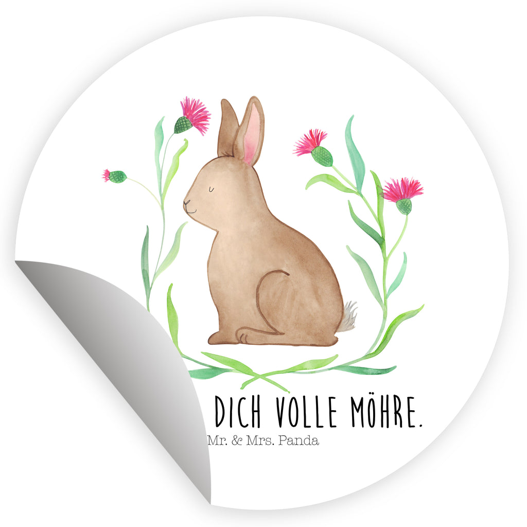 Rund Aufkleber Hase sitzend Sticker, Aufkleber, Etikett, Ostern, Osterhase, Ostergeschenke, Osternest, Osterdeko, Geschenke zu Ostern, Ostern Geschenk, Ostergeschenke Kinder, Ostern Kinder, Frohe Ostern, Ostergrüße, Osterblume, Liebe, Grüße, Hase, Kaninchen