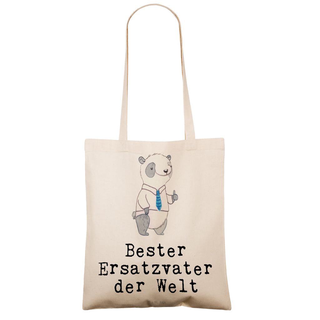 Tragetasche Panda Bester Ersatzvater der Welt Beuteltasche, Beutel, Einkaufstasche, Jutebeutel, Stoffbeutel, Tasche, Shopper, Umhängetasche, Strandtasche, Schultertasche, Stofftasche, Tragetasche, Badetasche, Jutetasche, Einkaufstüte, Laptoptasche, für, Dankeschön, Geschenk, Schenken, Geburtstag, Geburtstagsgeschenk, Geschenkidee, Danke, Bedanken, Mitbringsel, Freude machen, Geschenktipp, Bester, Ersatzvater, Ersatz, zweiter, Vater, Papa, Dad, Daddy, Paps, Papi, Vati, Eltern, Geschenk Vater, Mann, Familie, Kleinigkeit