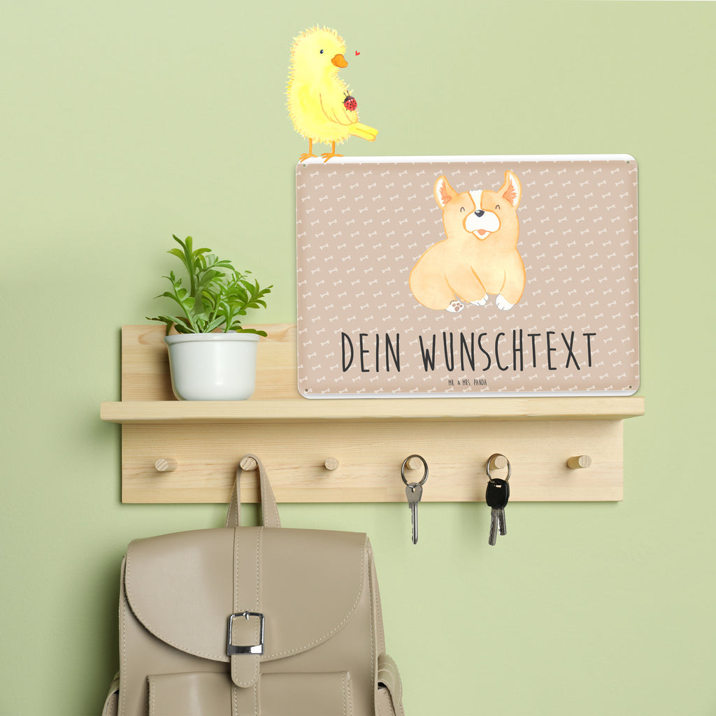 Personalisiertes Blechschild Corgie Blechschild, Metallschild, Geschenk Schild, Schild, Magnet-Metall-Schild, Deko Schild, Wandschild, Wand-Dekoration, Türschild, Hund, Hundemotiv, Haustier, Hunderasse, Tierliebhaber, Hundebesitzer, Sprüche, Corgie, Welsh Corgie Pembroke, britisch, Motivation, Spruch, Hundespruch, Lebensfreude