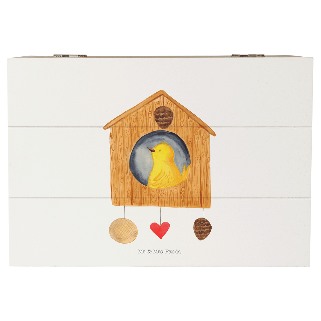 Holzkiste Vogel Haus Holzkiste, Kiste, Schatzkiste, Truhe, Schatulle, XXL, Erinnerungsbox, Erinnerungskiste, Dekokiste, Aufbewahrungsbox, Geschenkbox, Geschenkdose, Tiermotive, Gute Laune, lustige Sprüche, Tiere, Vogel, Vögel, Vogelhaus, Vogelhäuschen, Home sweet home, Zuhause, Nest, Eigenheim, Familie, Wohnung, Haus, unser Haus, Lieblingsort, Castle