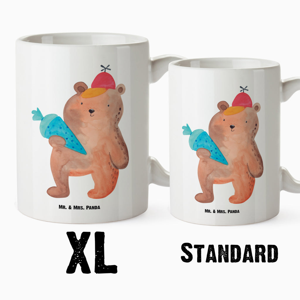 XL Tasse Bär mit Schultüte XL Tasse, Große Tasse, Grosse Kaffeetasse, XL Becher, XL Teetasse, spülmaschinenfest, Jumbo Tasse, Groß, Bär, Teddy, Teddybär, Bär Motiv, Schultüte, Erster Schultag Geschenk, Einschulung Geschenk, Schule Geschenk, Grundschule, Schulanfang, Schulbeginn