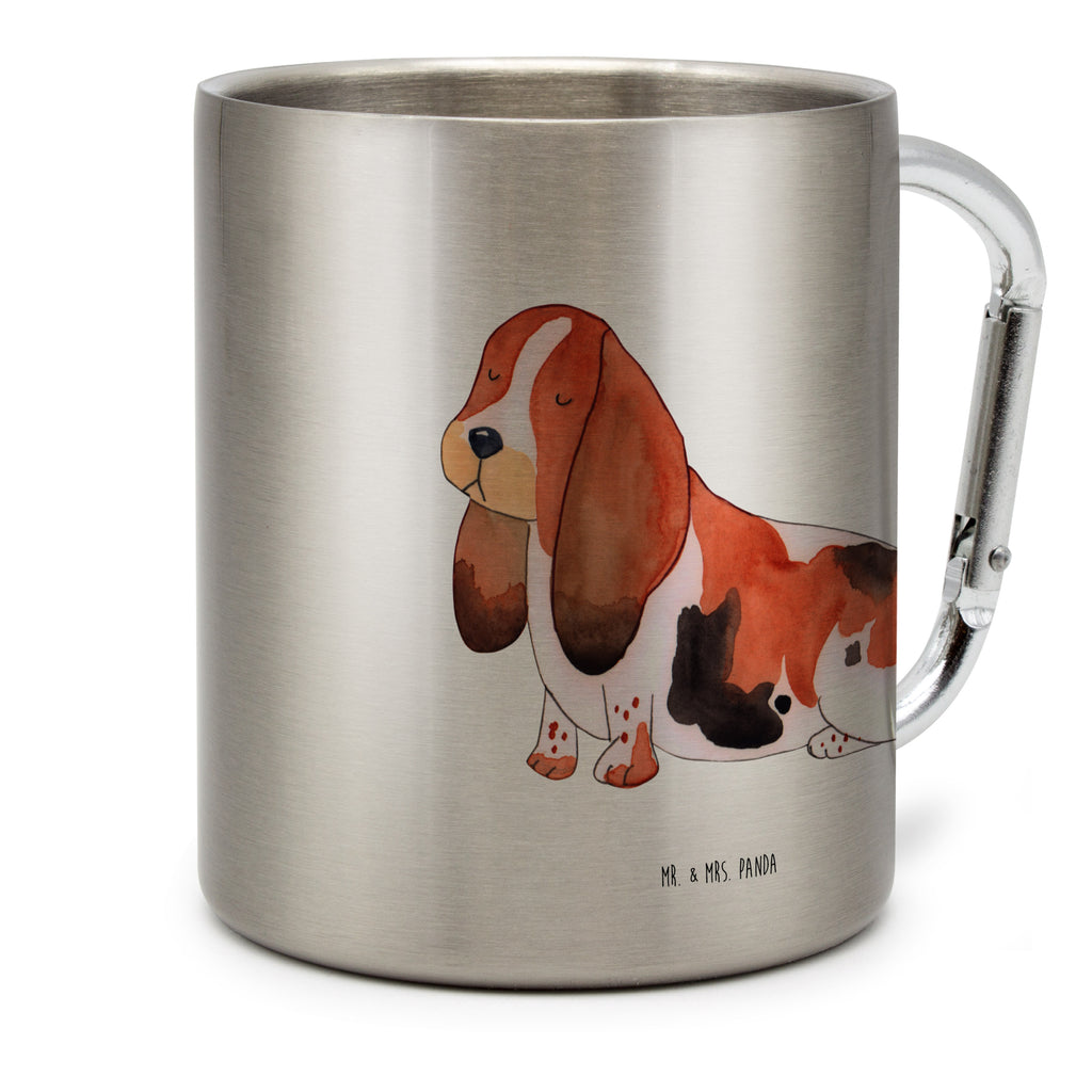 Edelstahlbecher Hund Basset Hound Edelstahltasse, Karabiner, Edelstahlbecher, Outdoor, Camping, Tasse, Becher, Hund, Hundemotiv, Haustier, Hunderasse, Tierliebhaber, Hundebesitzer, Sprüche, Basset Hound, Basset, Hundeliebe, kinderlos