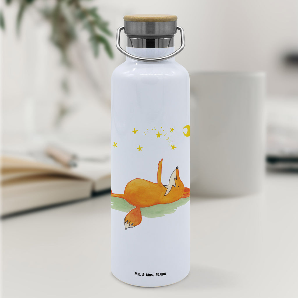 Trinkflasche Fuchs Sterne Thermosflasche, Isolierflasche, Edelstahl, Trinkflasche, isoliert, Wamrhaltefunktion, Sportflasche, Flasche zum Sport, Sportlerflasche, Fuchs, Füchse, tröstende Worte, Spruch positiv, Spruch schön, Romantik, Always Look on the Bright Side of Life