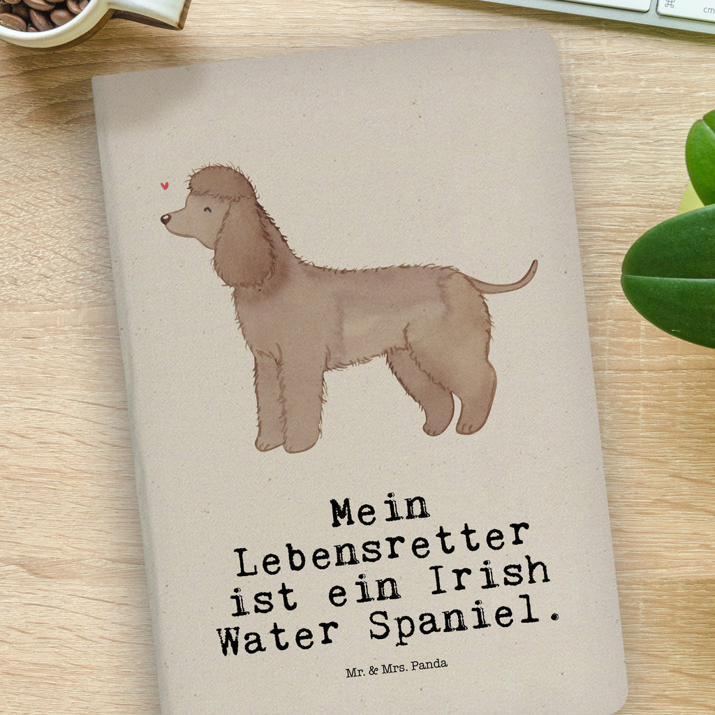 Baumwoll Notizbuch Irish Water Spaniel Lebensretter Notizen, Eintragebuch, Tagebuch, Notizblock, Adressbuch, Journal, Kladde, Skizzenbuch, Notizheft, Schreibbuch, Schreibheft, Hund, Hunderasse, Rassehund, Hundebesitzer, Geschenk, Tierfreund, Schenken, Welpe, Irish Water Spaniel, Jagdhund