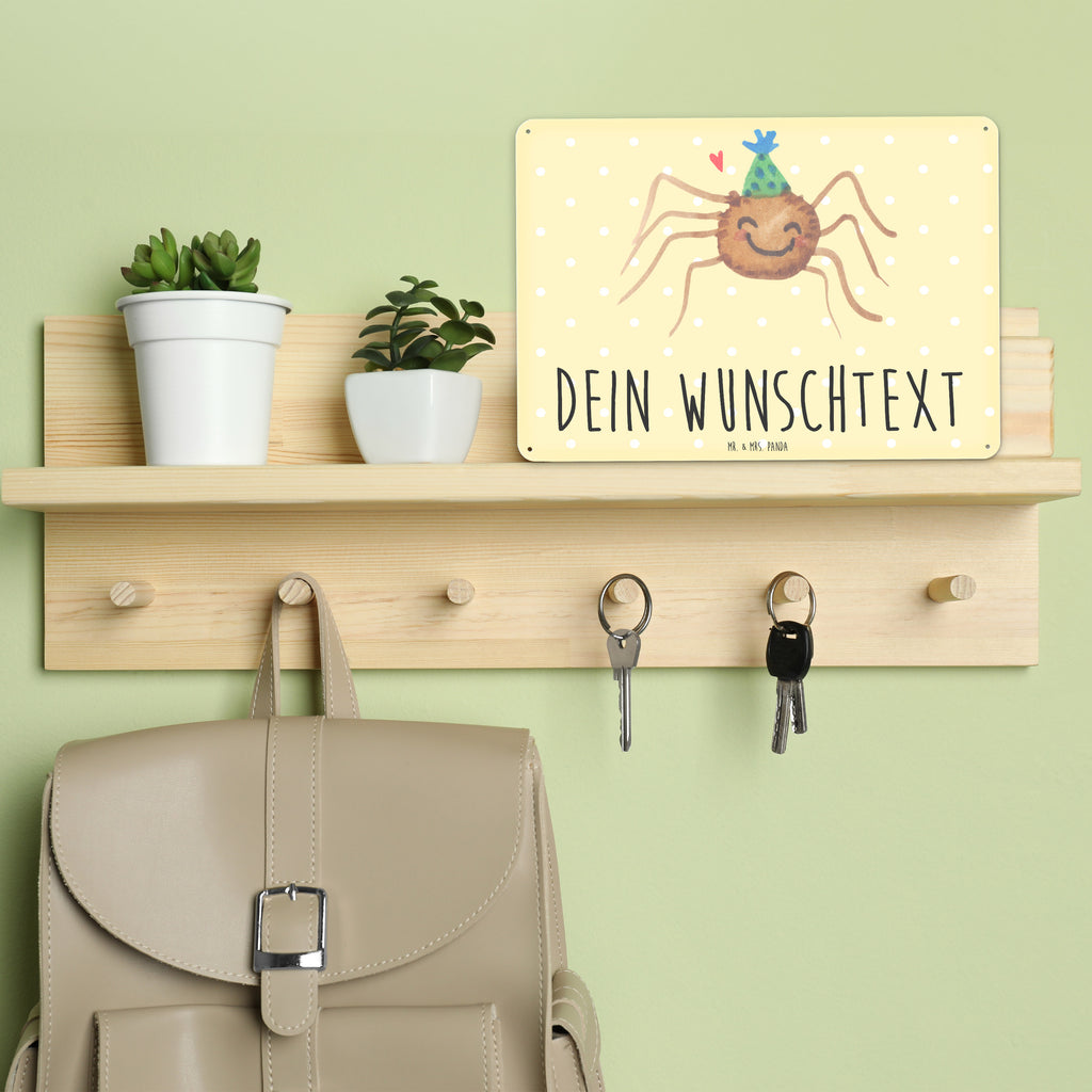 Personalisiertes Blechschild Spinne Agathe Party Blechschild, Metallschild, Geschenk Schild, Schild, Magnet-Metall-Schild, Deko Schild, Wandschild, Wand-Dekoration, Türschild, Spinne Agathe, Spinne, Agathe, Videos, Merchandise, Selbstliebe, Wunder, Motivation, Glück