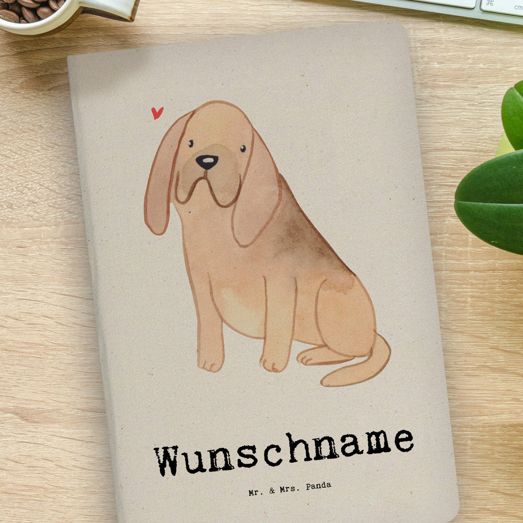 DIN A4 Personalisiertes Notizbuch Bloodhound Lebensretter Personalisiertes Notizbuch, Notizbuch mit Namen, Notizbuch bedrucken, Personalisierung, Namensbuch, Namen, Hund, Hunderasse, Rassehund, Hundebesitzer, Geschenk, Tierfreund, Schenken, Welpe, Bluthund, Bloodhound, St. Hubertushund, Chien de Saint Hubert