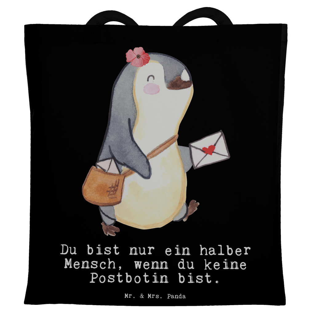 Tragetasche Postbotin mit Herz Beuteltasche, Beutel, Einkaufstasche, Jutebeutel, Stoffbeutel, Tasche, Shopper, Umhängetasche, Strandtasche, Schultertasche, Stofftasche, Tragetasche, Badetasche, Jutetasche, Einkaufstüte, Laptoptasche, Beruf, Ausbildung, Jubiläum, Abschied, Rente, Kollege, Kollegin, Geschenk, Schenken, Arbeitskollege, Mitarbeiter, Firma, Danke, Dankeschön, Postbotin, Briefzustellerin, Briefträgerin, Postlerin