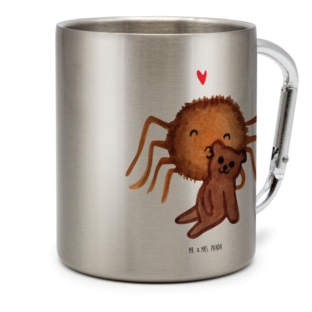 Edelstahlbecher Spinne Agathe Teddy Edelstahltasse, Karabiner, Edelstahlbecher, Outdoor, Camping, Tasse, Becher, Spinne Agathe, Spinne, Agathe, Videos, Merchandise, Freundschaft, Liebesgeschenk, Verliebt, Liebesbeweis, Teddy, Treue, Miteinander, Dankeschön