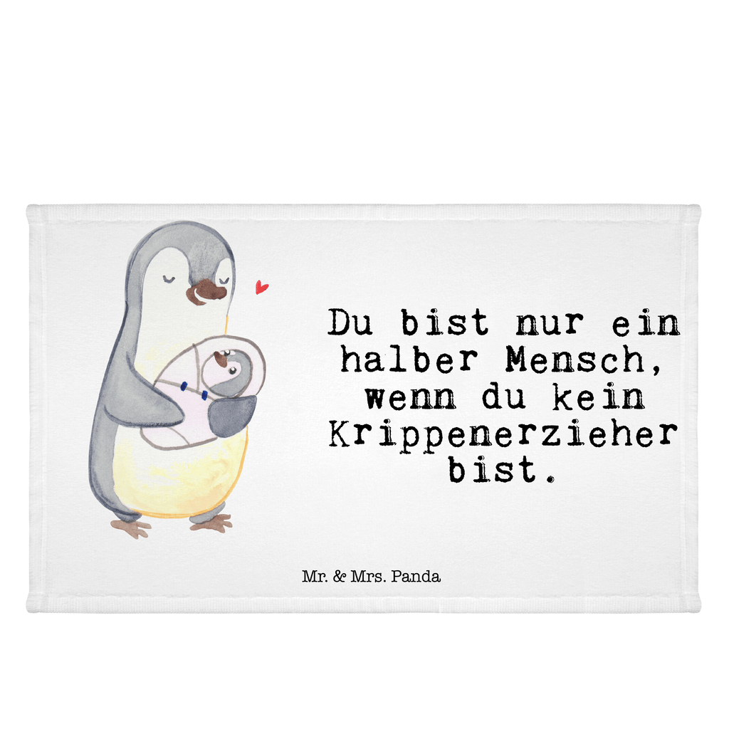 Handtuch Krippenerzieher mit Herz Gästetuch, Reisehandtuch, Sport Handtuch, Frottier, Kinder Handtuch, Beruf, Ausbildung, Jubiläum, Abschied, Rente, Kollege, Kollegin, Geschenk, Schenken, Arbeitskollege, Mitarbeiter, Firma, Danke, Dankeschön, Krippenerzieher, Kindertagesstätte, KITA, Eröffnung, Erzieher, Pädagoge