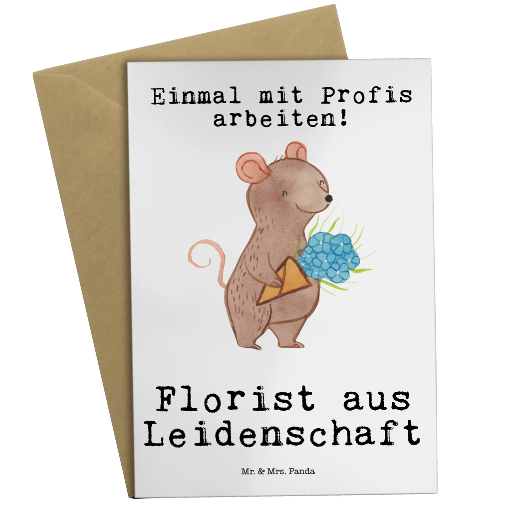 Grußkarte Florist aus Leidenschaft Grußkarte, Klappkarte, Einladungskarte, Glückwunschkarte, Hochzeitskarte, Geburtstagskarte, Karte, Ansichtskarten, Beruf, Ausbildung, Jubiläum, Abschied, Rente, Kollege, Kollegin, Geschenk, Schenken, Arbeitskollege, Mitarbeiter, Firma, Danke, Dankeschön, Blumenhändler, Florist, Blumenlanden, Blumenprofi