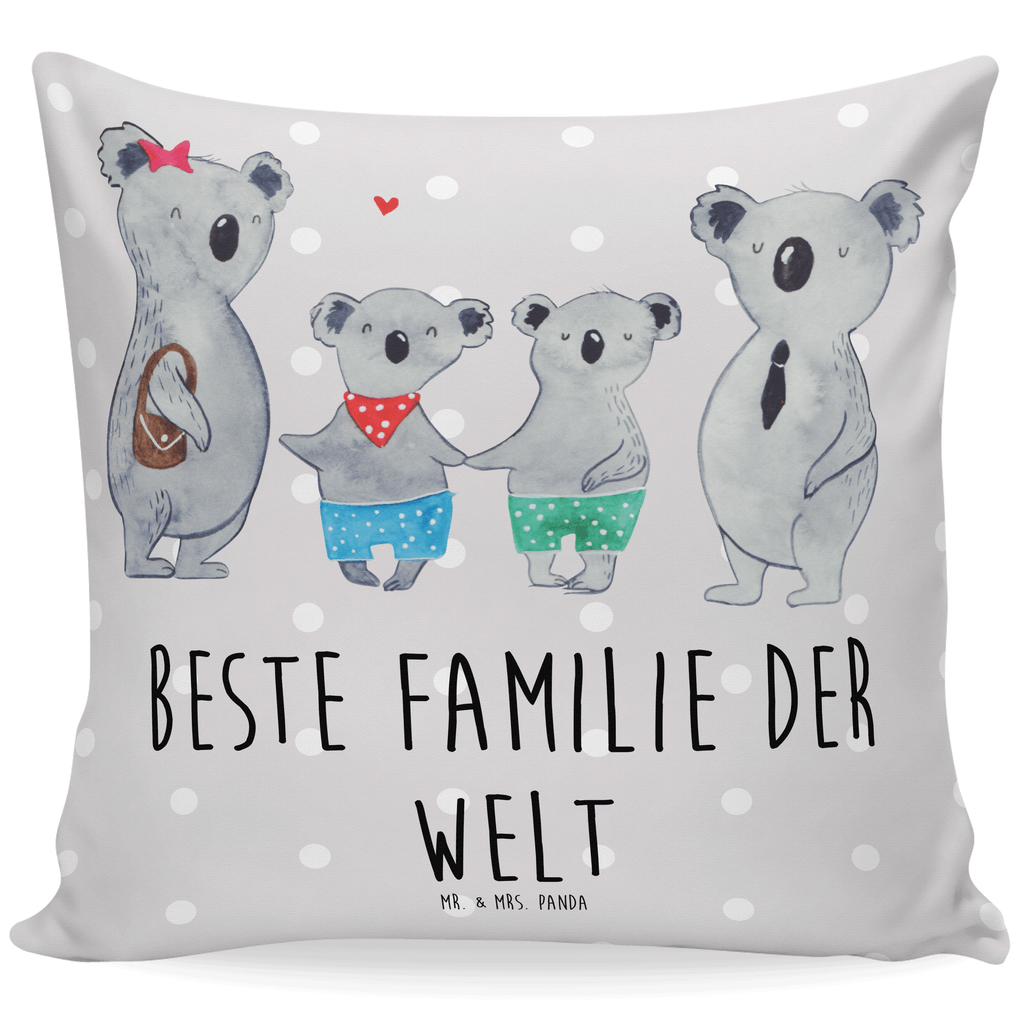 40x40 Kissen Koala Familie zwei Kissenhülle, Kopfkissen, Sofakissen, Dekokissen, Motivkissen, Familie, Vatertag, Muttertag, Bruder, Schwester, Mama, Papa, Oma, Opa, Koala, Koalabär, beste Familie, Familienzeit, Familienleben, Koalafamilie, Lieblingsfamilie