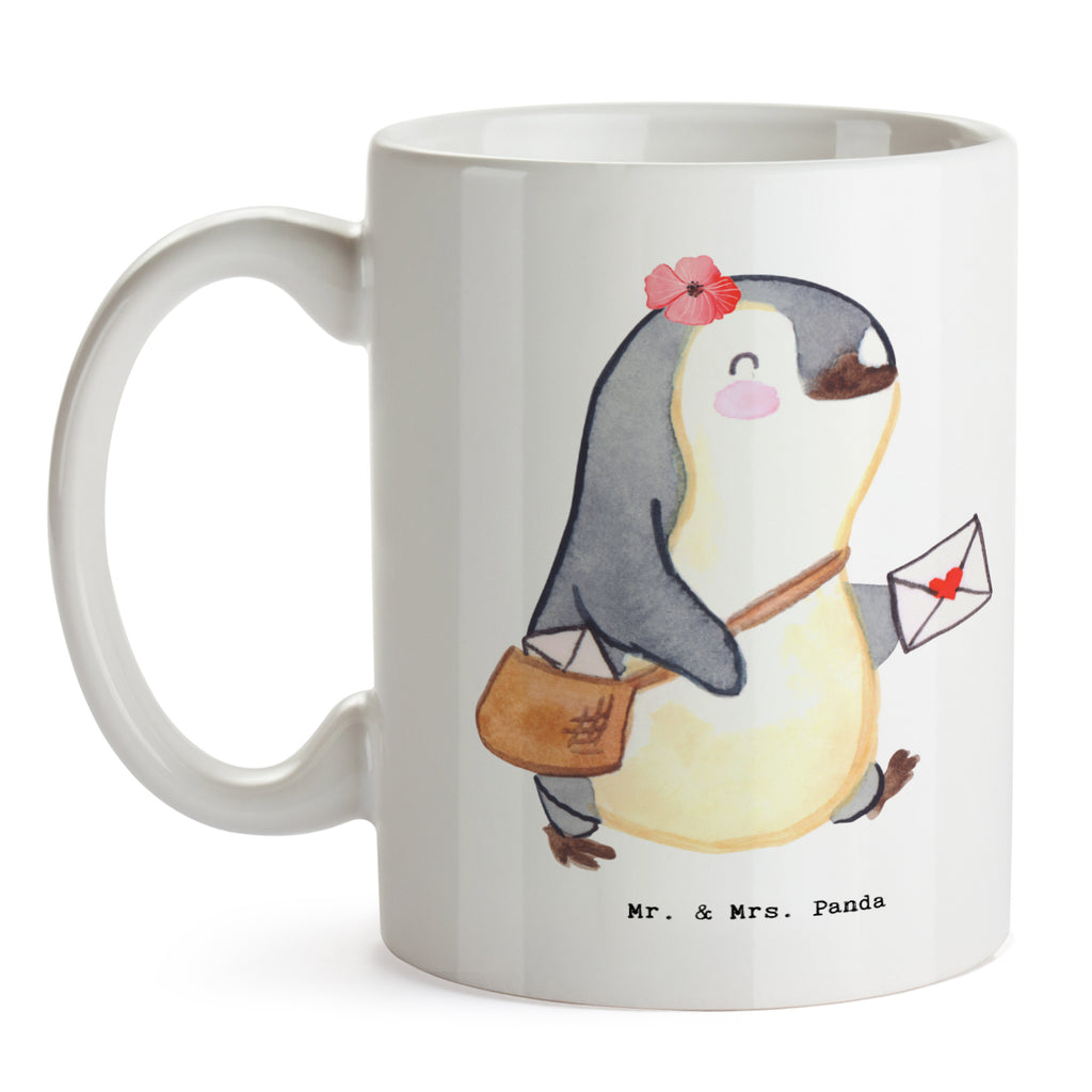 Tasse Postbotin mit Herz Tasse, Kaffeetasse, Teetasse, Becher, Kaffeebecher, Teebecher, Keramiktasse, Porzellantasse, Büro Tasse, Geschenk Tasse, Tasse Sprüche, Tasse Motive, Kaffeetassen, Tasse bedrucken, Designer Tasse, Cappuccino Tassen, Schöne Teetassen, Beruf, Ausbildung, Jubiläum, Abschied, Rente, Kollege, Kollegin, Geschenk, Schenken, Arbeitskollege, Mitarbeiter, Firma, Danke, Dankeschön, Postbotin, Briefzustellerin, Briefträgerin, Postlerin